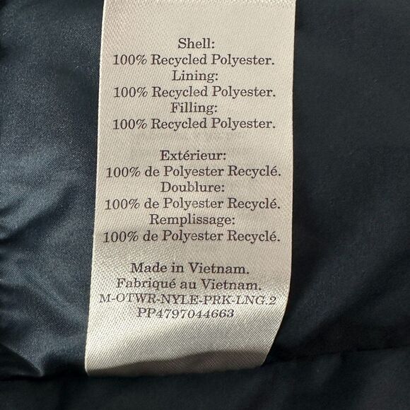 Everlane The ReNew Long Parka Coat India Ink Men's Size Small NWT Primaloft - Picture 14 of 16